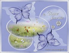 Carte anim�e Bonne journ�e / Bonjour