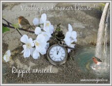 Carte Changement d'heure Printemps 1