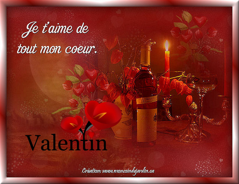 Aux Cartes Virtuelles St Valentin Cartes Statiques Je Taime De Tout Mon Coeur Valentin