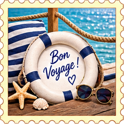 Timbre Bon voyage 9