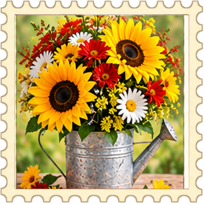 Timbre Bouquets de fleurs 4