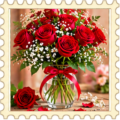 Timbre Bouquets de fleurs 6