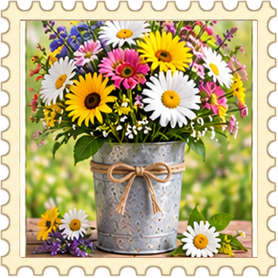 Timbre Bouquets de fleurs 9