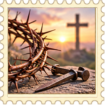 Timbre P�ques religieuse 7