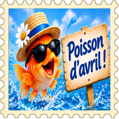 Timbre Poisson d'avril 3