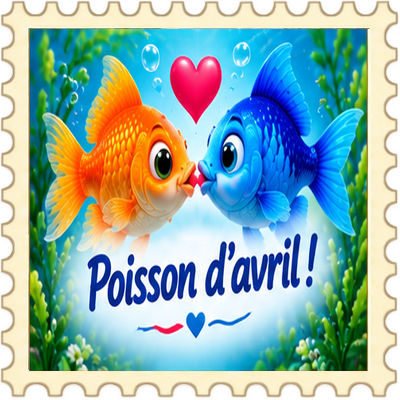 Timbre Poisson d'avril 4