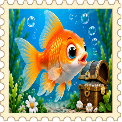 Timbre Poisson d'avril 8