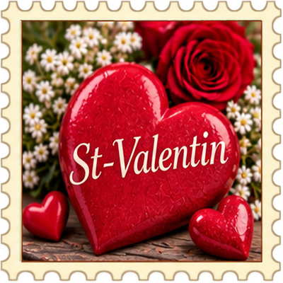 Timbre Saint-Valentin 1
